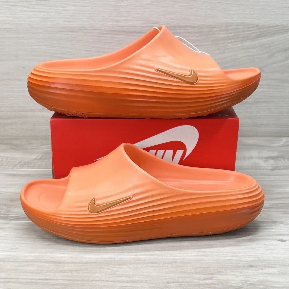 Nike ReactX Rejuven8 Men's Size 9 Orange Slides HV4479 800